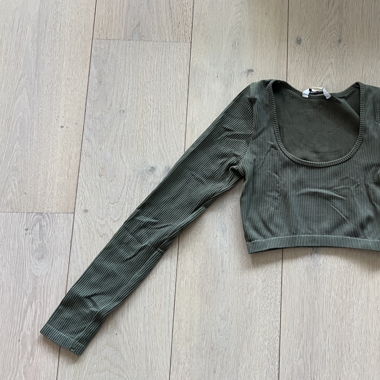 Langarm Crop Top