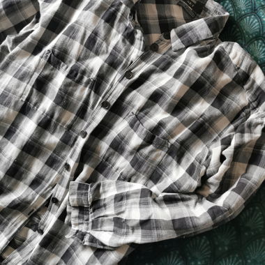Camicia a Quadri Bianco e Nero