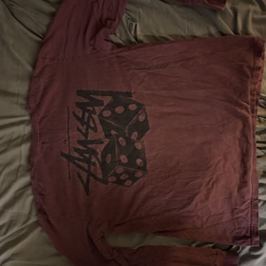 Maglietta a maniche lunghe Stussy bordeaux