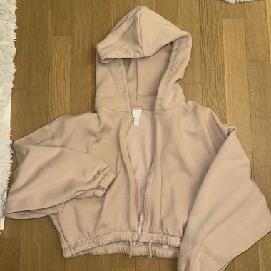 Beige H&M Zip Hoodie