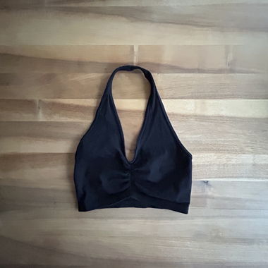 Schwarzes Neckholder-Bralette