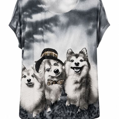 T-shirt léger avec motif de loup