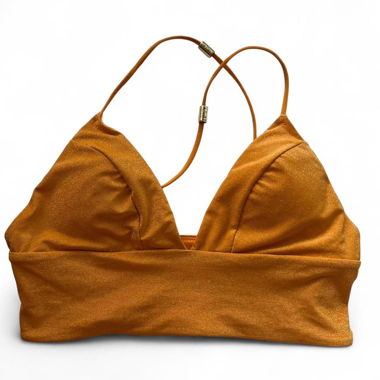 Orange glittery bikini top