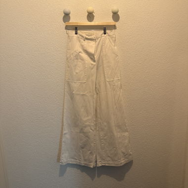 Sandro white wide leg trousers