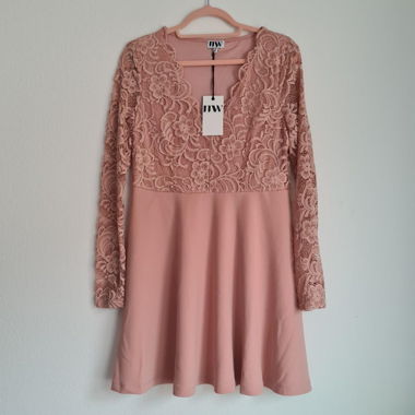 Make Way Light Pink Lace Dress