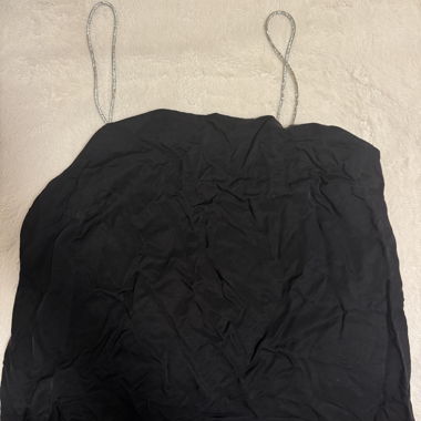 H&M Schwarzer Cami-Top – Diamant-Träger / Grösse M