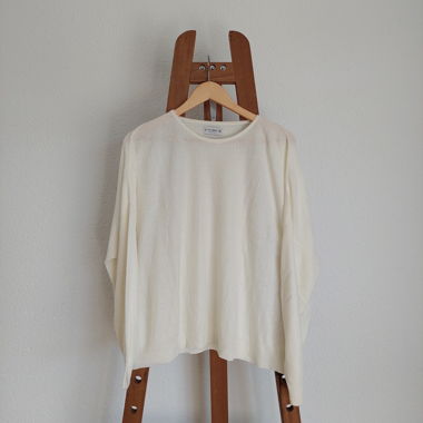 Pull blanc en maille  // M