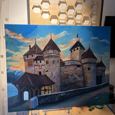 Chateau de Chillion Handgemaltes Bild