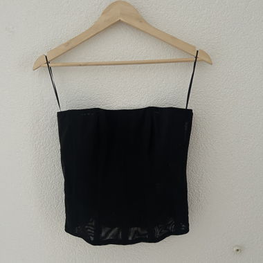 Black bandeau top