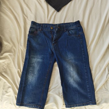 Short in jeans blu scuro