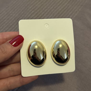 Boucles d'oreilles ovales tendance