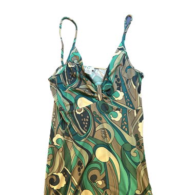 Top Vert Imprimé Boho Y2K