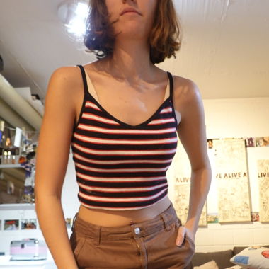 Gestreiftes crop top bauchfrei