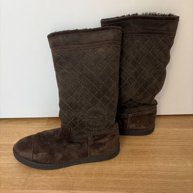 Stivali in suede invernali Chanel taglia 41