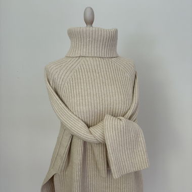 Rollkragenpullover beige 