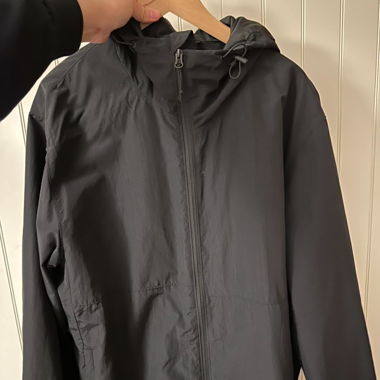 Black raincoat
