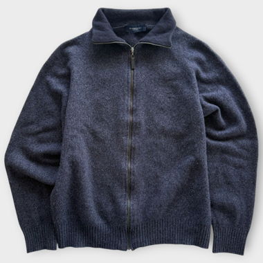 Cardigan in maglia Burberry London con zip Lambswool (M)