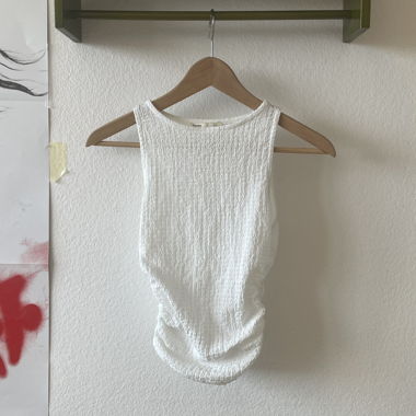 Top bianco strutturato Pull&Bear