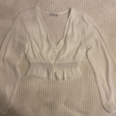 Crop-Top im Blusen-/Hemd-Stil