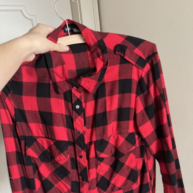 Chemise à carreaux rouge 