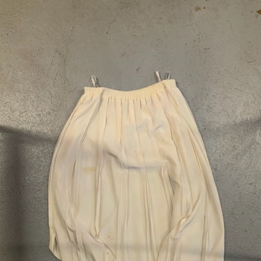 long white plisse skirt