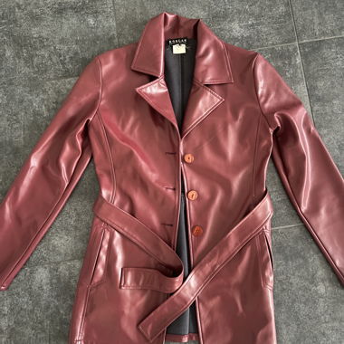 Giacca in pelle rossa