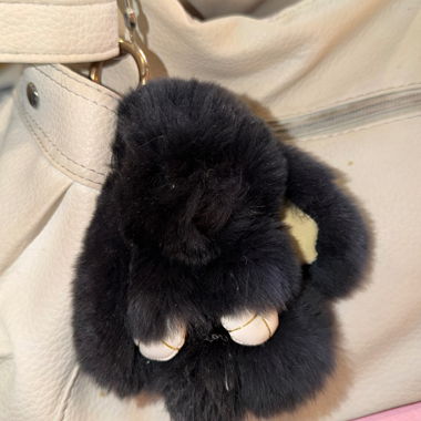Fur Rabbit Keychain