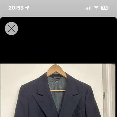 Elegant Navy Blue Blazer Burberry, size L
