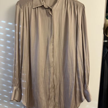 Beige shiny blouse