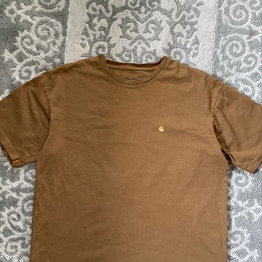 Carhartt T-Shirt, Brown, Size M, Small Hole