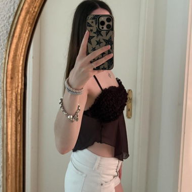 Top camisole trasparente Bershka