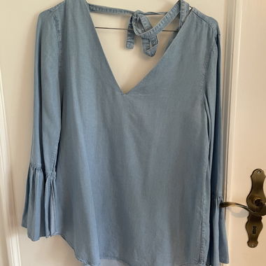 Blusa Blu maniche lunghe