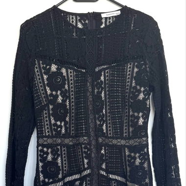 black beige lace dress reserved 40 L