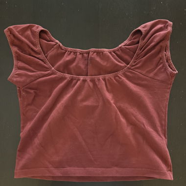 Burgundy Crop Top