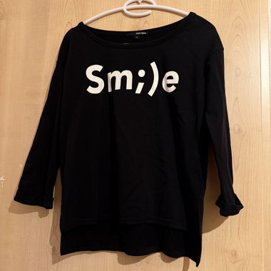Top a Maniche Lunghe Black Smile