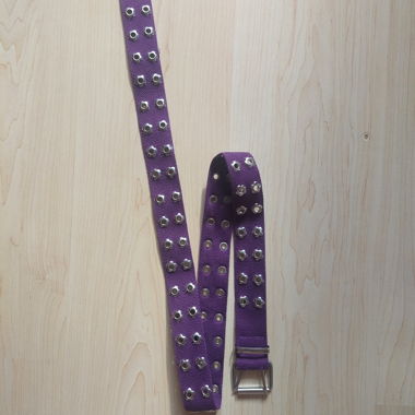 Cintura lilla con occhielli floreali one size