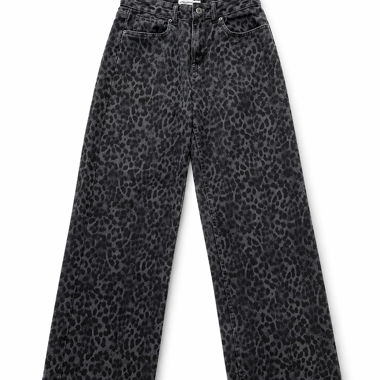 Leopard wide jeans Pull&Bear