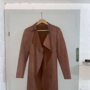 Trench rose en velours