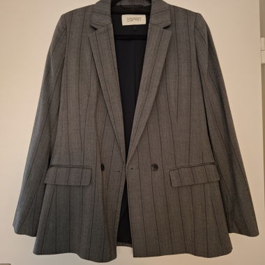 Blazer grigio a righe Esprit