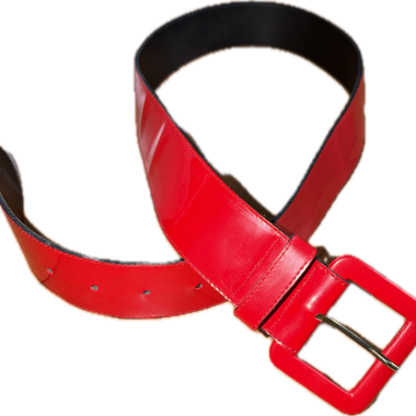 Ceinture en cuir rouge