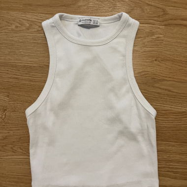 Haut en maille blanc de Stradivarius