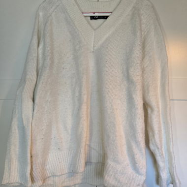 Maglione in maglia bianco