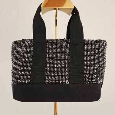 Schwarze Handtasche mit Strass