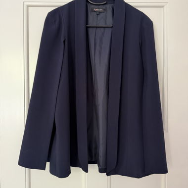 Navy Morgan Cape Blazer