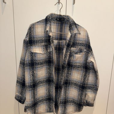 Karierte Overshirt-Jacke XS