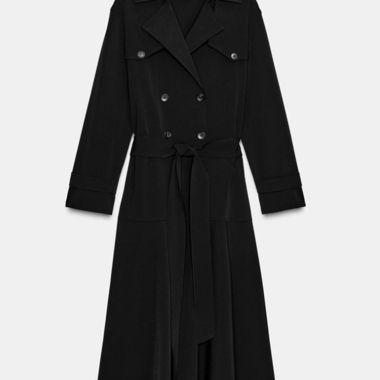 Abito trench nero lungo Zara 