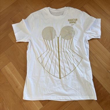 White T-shirt Gaultier Divine