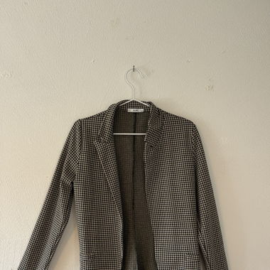 Black-White Pattern Blazer