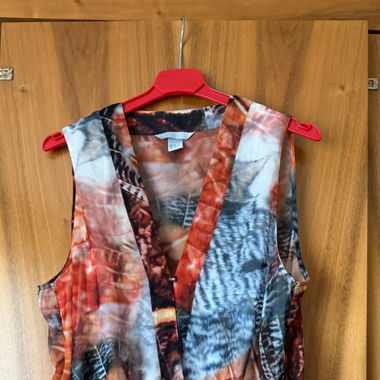 Blusa colorata effetto incrociato
