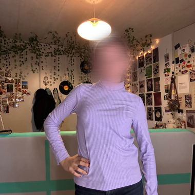 lilanes geripptes Longsleeve